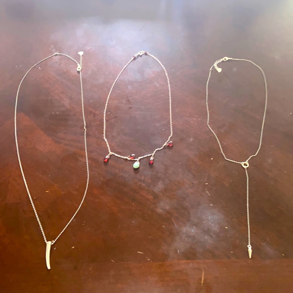 Silver necklaces